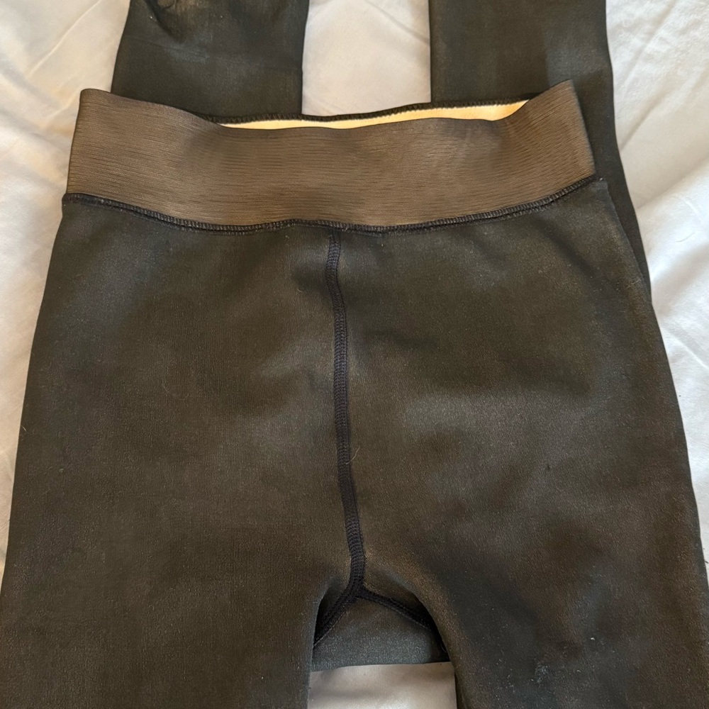 Fleece lined translucent tights
